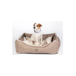 Cama para cão Amitye HKM Cinzento-acastanhado Castanho Cama para cão Amitye HKM Cinzento-acastanhado Castanho