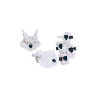 Wedstrijdset Cuddle Pony HKM Branco / vermelho Wedstrijdset Cuddle Pony HKM Branco / vermelho