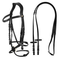 Bridão anatômico de couro mexicano Equestro