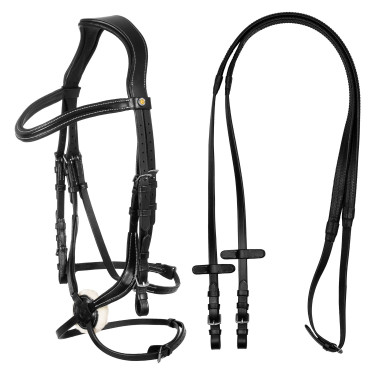 Bridão anatômico de couro mexicano Equestro
