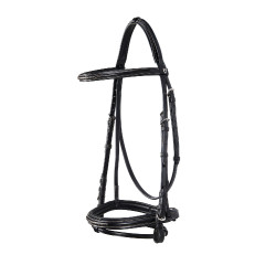 Brida inglesa de couro com bordados Deco Equestro