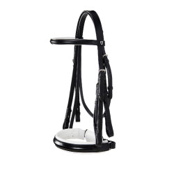 Bridão de couro liso de adestramento Dressage+ Equestro
