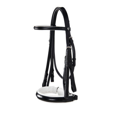 Bridão de couro liso de adestramento Dressage+ Equestro