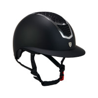 Capacete Eclipse com strass e viseira larga (3 acolchoamentos) Equestro Preto / prata Capacete Eclipse com strass e viseira larga (3 acolchoamentos) Equestro Preto / prata