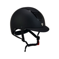 Capacete ultraleve com estrutura polida Eclipse Equestro Preto / preto