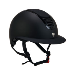 Capacete ultraleve em plástico fosco resistente com viseira larga (3 acolchoamentos) Eclipse Equestro