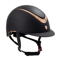 Capacete unissex com armação brilhante Galaxy Equestro Preto / dourado rosa brilhante Capacete unissex com armação brilhante Galaxy Equestro Preto / dourado rosa brilhante