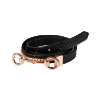 Cinto clincher feminino com fivela de embocadura Equestro Preto / ouro rosa Cinto clincher feminino com fivela de embocadura Equestro Preto / ouro rosa