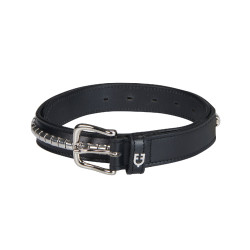 Cinto de couro com tachas prateadas Equestro