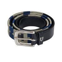 Ceinture en cuir avec motif géométrique Equestro Noir / bleu / bordeaux Ceinture en cuir avec motif géométrique Equestro Noir / bleu / bordeaux