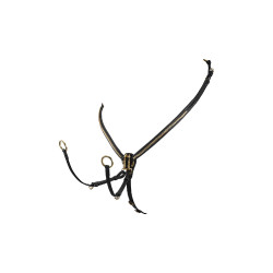 Peitoral de couro com clincher de latão Equestro