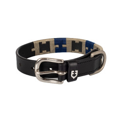 Coleira de couro para cão com padrão geométrico Polo H Equestro Coleira de couro para cão com padrão geométrico Polo H Equestro