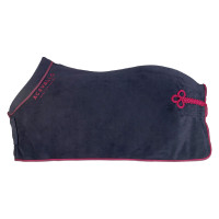 Cobertura de box em lã polar com colarinho acolchoado 800g Acavallo Marinho / bordô Azul Cobertura de box em lã polar com colarinho acolchoado 800g Acavallo Marinho / bordô Azul