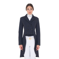 Casaca de concurso feminina em tecido técnico Equestro Blazer marinho Azul-marinho Casaca de concurso feminina em tecido técnico Equestro Blazer marinho Azul-marinho
