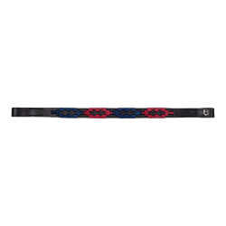 Frontal em couro com decorações bicolores Polo S Equestro