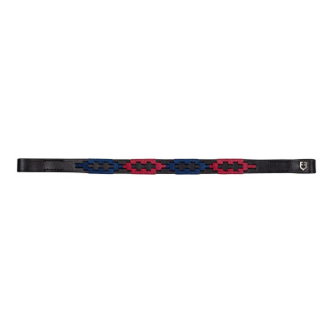 Frontal em couro com decorações bicolores Polo S Equestro