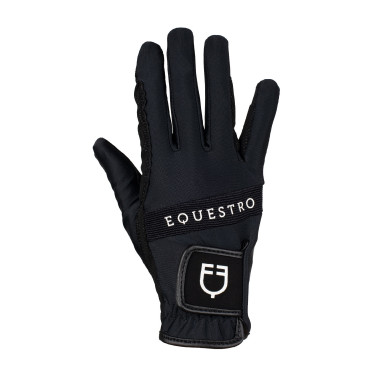 Luvas em tecido técnico com logótipo multicolorido Equestro Preto / branco