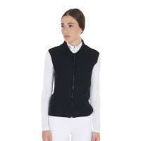 Colete ajustado em tecido técnico feminino Equestro Preto