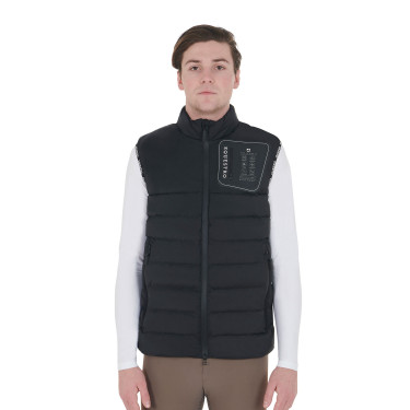 Colete em tecido elástico com patch de silicone masculino Equestro