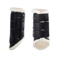 Guêtres traseiras em couro ecológico com triplo fecho de velcro Acavallo Preto Guêtres traseiras em couro ecológico com triplo fecho de velcro Acavallo Preto