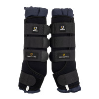 Guérrés de descanso em neoprene/algodão Equestro - conjunto com 2 Preto Guérrés de descanso em neoprene/algodão Equestro - conjunto com 2 Preto