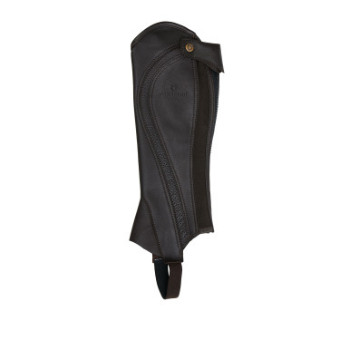 Mini-chaps unissex de couro perfurado para máximo conforto Salisbury Equestro