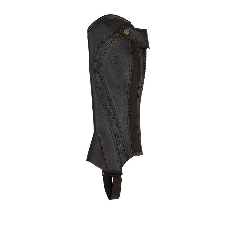 Mini-chaps unissex de couro perfurado para máximo conforto Salisbury Equestro