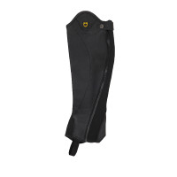 Mini-chaps de couro macio com zíper lateral Magellano Equestro Preto