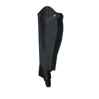 Mini-chaps unissexo com inserções de silicone Gel Grip System Equestro Preto Mini-chaps unissexo com inserções de silicone Gel Grip System Equestro Preto