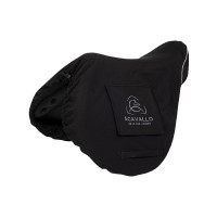 Capa de selim com forro de lã polar Acavallo Preto Capa de selim com forro de lã polar Acavallo Preto