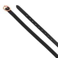 Tiras para esporas em couro com fivela em ouro rosa Equestro Preto Tiras para esporas em couro com fivela em ouro rosa Equestro Preto