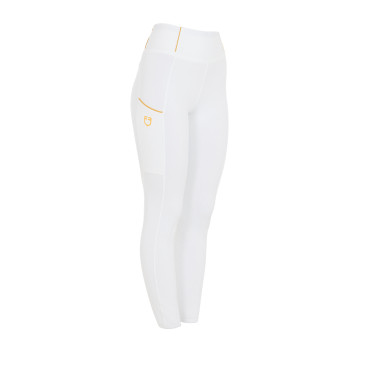Legging justo para menina com grip e logótipo Equestro Legging justo para menina com grip e logótipo Equestro