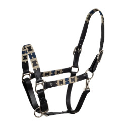 Cabeçada de couro com padrão geométrico Polo Equestro