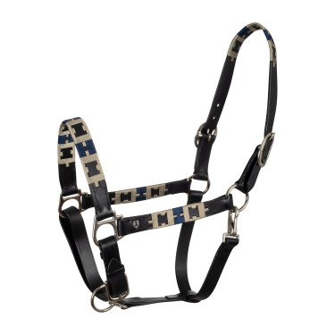 Cabeçada de couro com padrão geométrico Polo Equestro