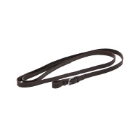 Longe de couro com corrente prateada Equestro Castanho escuro