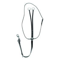 Martingale com colar de couro Equestro Preto
