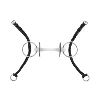 Mors de gague em nylon Equestro Preto