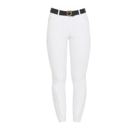 Calça feminina ajustada com grip completo Aria Equestro Branco Calça feminina ajustada com grip completo Aria Equestro Branco