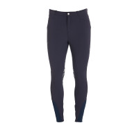 Calça com grip no joelho masculina em tecido técnico Equestro Preto Calça com grip no joelho masculina em tecido técnico Equestro Preto