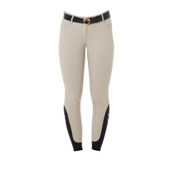 Calça feminina com grip integral Aria em tecido técnico Equestro Oxford bronzeado Rosa