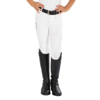 Calça Kasumi infantil em material elástico Equestro Branco Calça Kasumi infantil em material elástico Equestro Branco