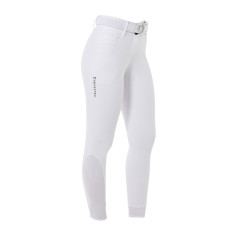 Calça de cintura alta com grip integral feminina Equestro Branco