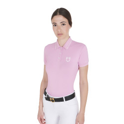 Polo de treino ajustado em tecido respirável feminino Equestro
