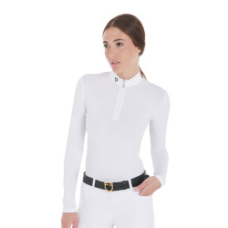 Pólo de competição ajustado de manga comprida feminino Artemis Equestro Pólo de competição ajustado de manga comprida feminino Artemis Equestro
