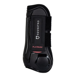 Guétegas anatômicas com fecho duplo de velcro Platinum Equestro Preto