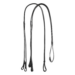 Rédeas duplas de adestramento em couro Equestro
