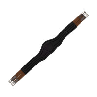 Cilindro anatômico de couro com neoprene em relevo e acolchoado Equestro Castanho escuro