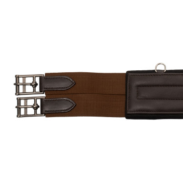 Cilindro anatômico de couro com neoprene em relevo e acolchoado Equestro Castanho escuro
