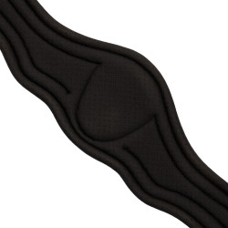 Cilindro anatômico de couro com neoprene em relevo e acolchoado Equestro Castanho escuro