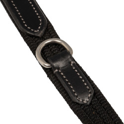 Enrenamento Thiedemann em couro italiano e nylon tubular Acavallo Preto